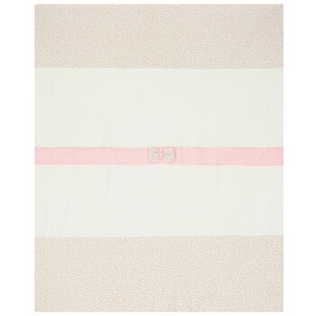 Baby Girls Ivory & Pink Blanket